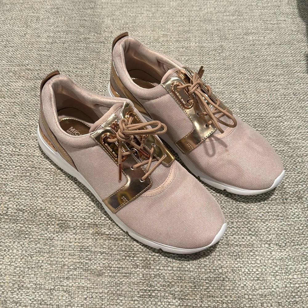 Rose gold Michael Kors sneakers